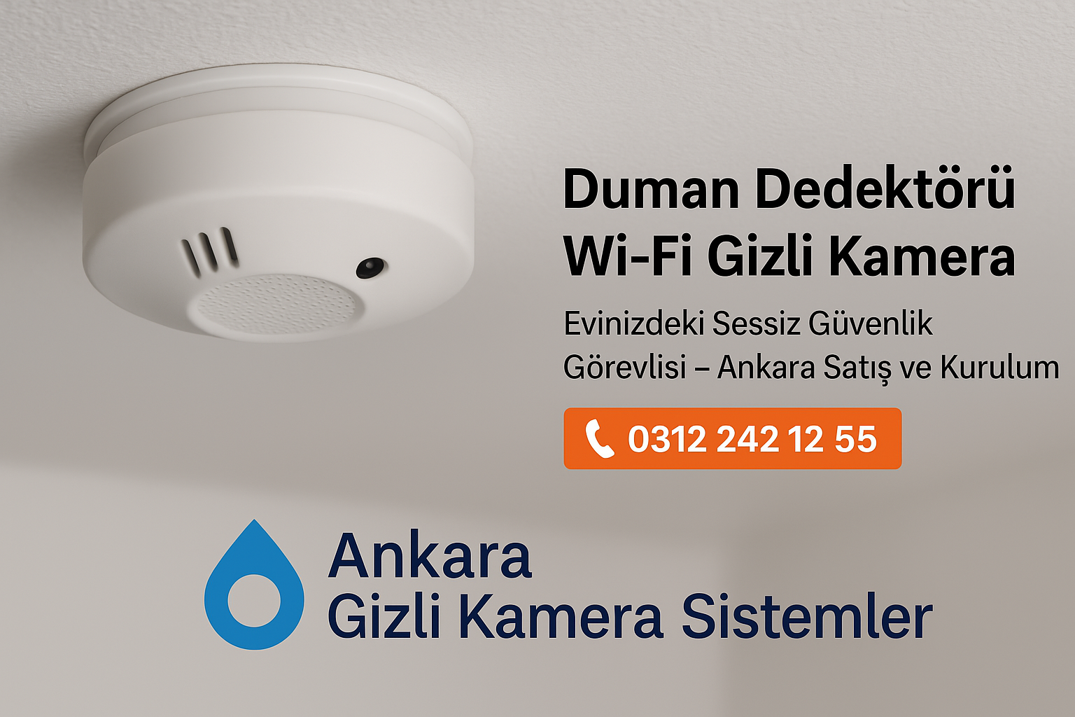 Duman Dedektörü Wi-Fi Gizli Kamera