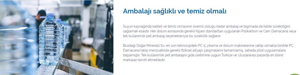 ambalajı sağlıklı ve temiz olmalı buzdağı