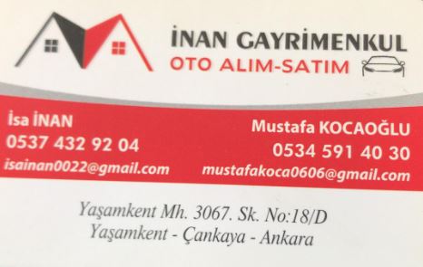 İnan Yaşamkent Gayrimenkul Oto Alım Satım