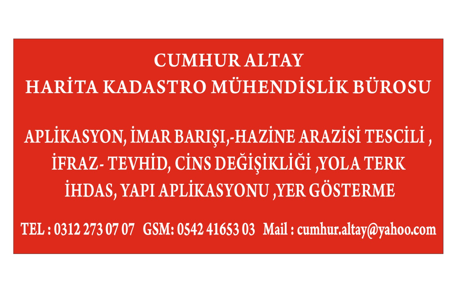 Lisanslı Harita ve Kadastro Mühendislik Bürosu