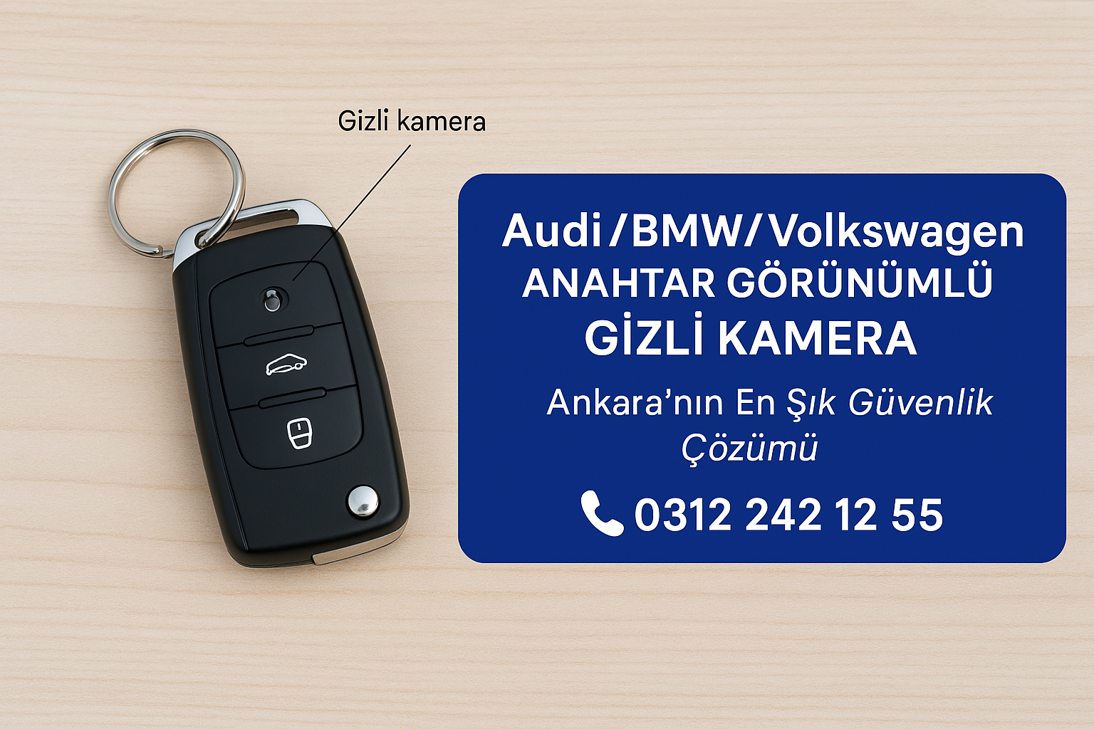 Oto Anahtar Görünümlü Gizli Kamera